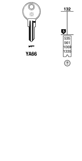 Afbeelding van Silca Cilindersleutel brass YA66