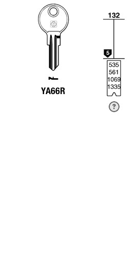 Afbeelding van Silca Cilindersleutel brass YA66R