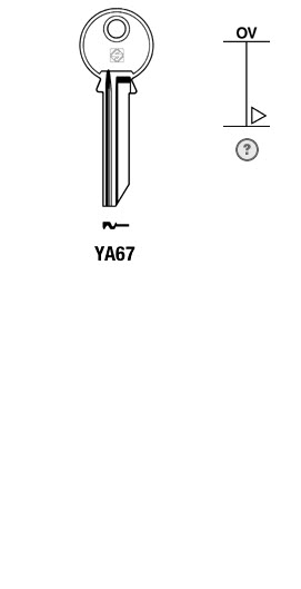 Afbeelding van Silca Cilindersleutel brass YA67