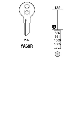 Afbeelding van Silca Cilindersleutel brass YA69R