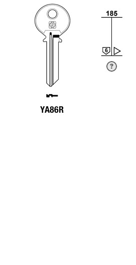 Afbeelding van Silca Cilindersleutel brass YA86R