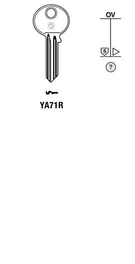 Afbeelding van Silca Cilindersleutel brass YA71R