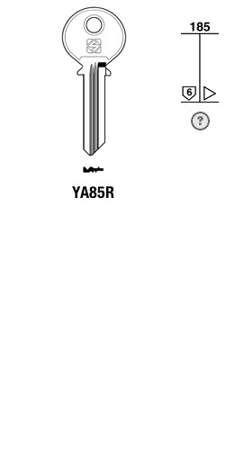 Afbeelding van Silca Cilindersleutel brass YA85R