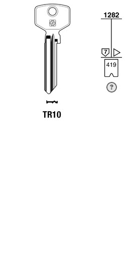 Afbeelding van Silca Cilindersleutel brass TR10