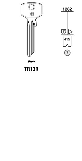 Afbeelding van Silca Cilindersleutel brass TR13R