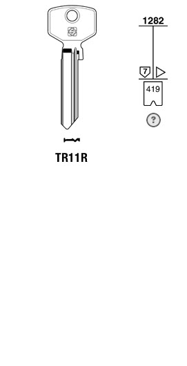 Afbeelding van Silca Cilindersleutel brass TR11R