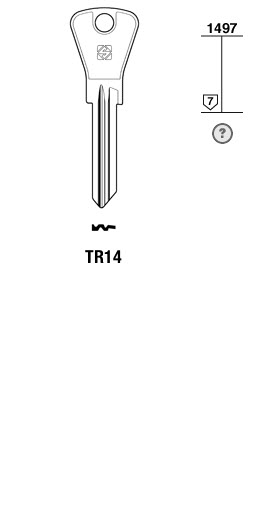 Afbeelding van Silca Cilindersleutel brass TR14