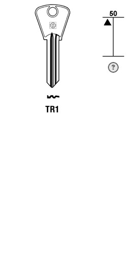 Afbeelding van Silca Cilindersleutel brass TR1