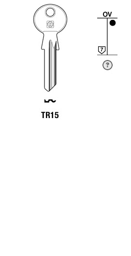 Afbeelding van Silca Cilindersleutel brass TR15