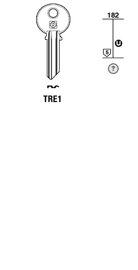 Afbeelding van Silca Cilindersleutel brass TRE1