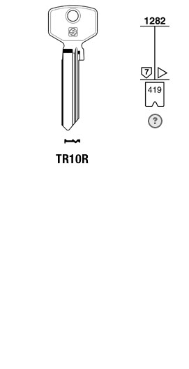 Afbeelding van Silca Cilindersleutel brass TR10R