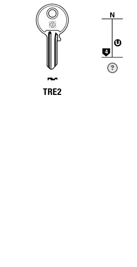 Afbeelding van Silca Cilindersleutel brass TRE2