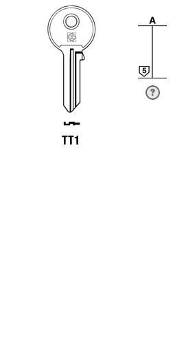 Afbeelding van Silca Cilindersleutel brass TT1