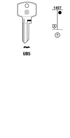 Afbeelding van Silca Cilindersleutel brass UB5