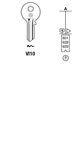 Afbeelding van Silca Cilindersleutel brass VI10