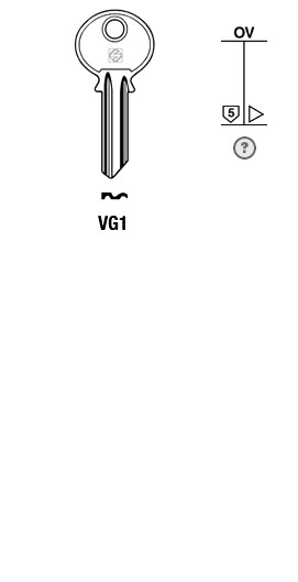 Afbeelding van Silca Cilindersleutel brass VG1