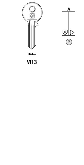 Afbeelding van Silca Cilindersleutel brass VI13