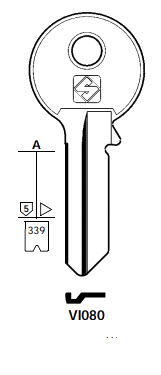 Afbeelding van Silca Cilindersleutel brass VI080