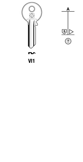 Afbeelding van Silca Cilindersleutel brass VI1