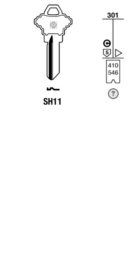 Afbeelding van Silca Cilindersleutel brass SH11