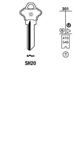 Afbeelding van Silca Cilindersleutel brass SH20