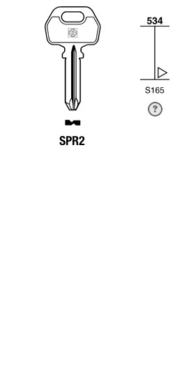 Afbeelding van Silca Cilindersleutel brass SPR2