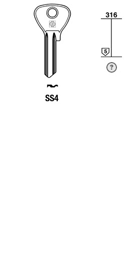 Afbeelding van Silca Cilindersleutel brass SS4