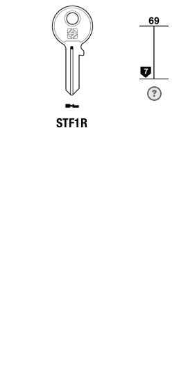 Afbeelding van Silca Cilindersleutel brass STF1R