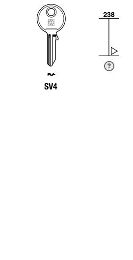 Afbeelding van Silca Cilindersleutel brass SV4