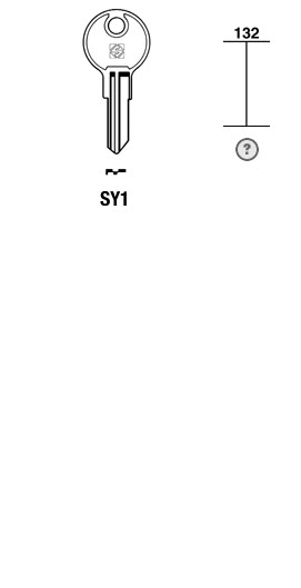 Afbeelding van Silca Cilindersleutel brass SY1