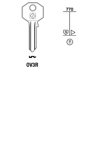 Afbeelding van Silca Cilindersleutel brass OV3R