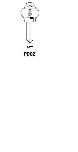 Afbeelding van Silca Cilindersleutel brass PDO2