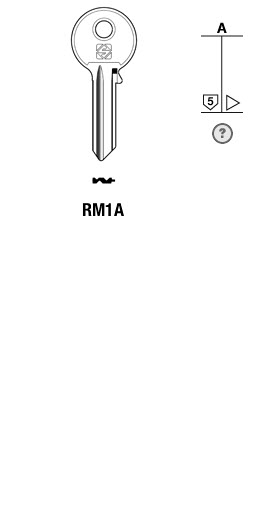 Afbeelding van Silca Cilindersleutel brass RM1A