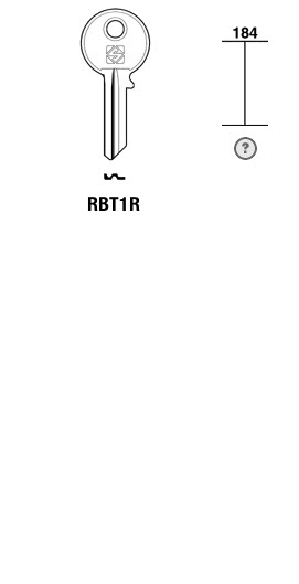 Afbeelding van Silca Cilindersleutel brass RBT1R