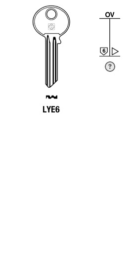 Afbeelding van Silca Cilindersleutel brass LYE6