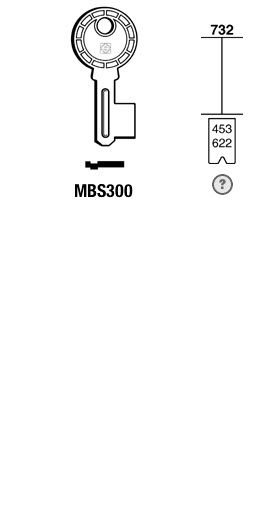 Afbeelding van Silca Cilindersleutel brass MBS300