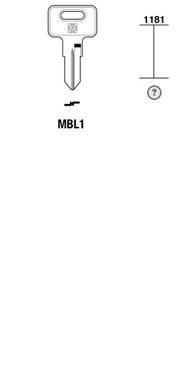 Afbeelding van Silca Cilindersleutel brass MBL1