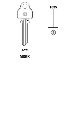 Afbeelding van Silca Cilindersleutel brass MD9R