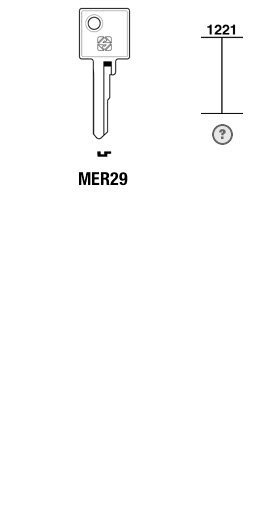 Afbeelding van Silca Cilindersleutel brass MER29