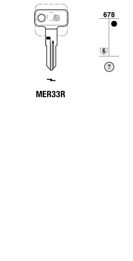 Afbeelding van Silca Cilindersleutel brass MER33R (CB)