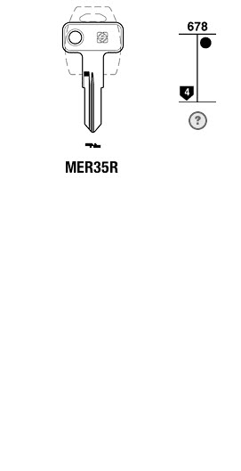 Afbeelding van Silca Cilindersleutel brass MER35R (CD)