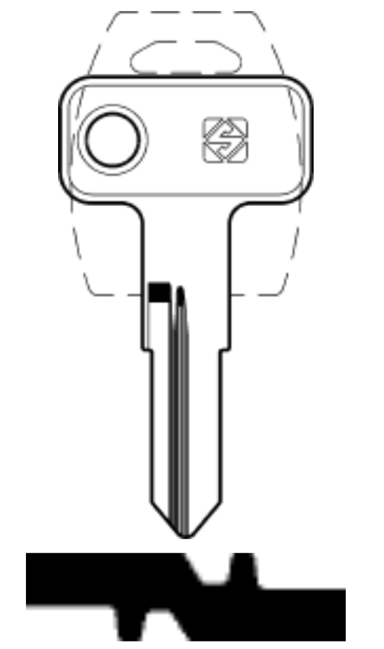 Afbeelding van Silca Cilindersleutel brass MER34R (CC)