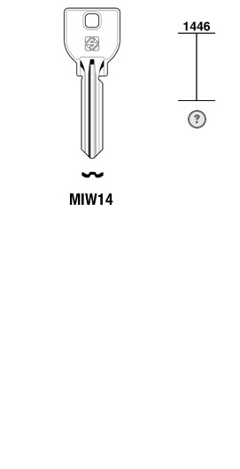 Afbeelding van Silca Cilindersleutel brass MIW14