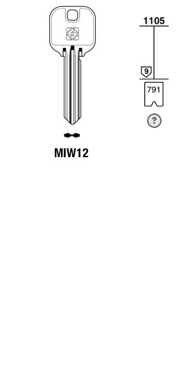 Afbeelding van Silca Cilindersleutel brass MIW12