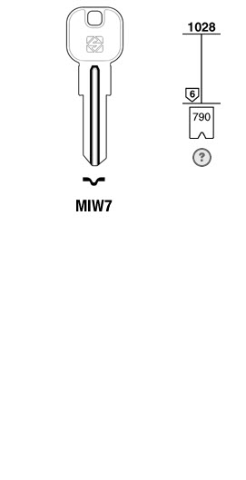 Afbeelding van Silca Cilindersleutel brass MIW7