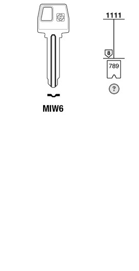 Afbeelding van Silca Cilindersleutel brass MIW6