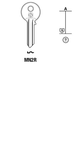 Afbeelding van Silca Cilindersleutel brass MN2R