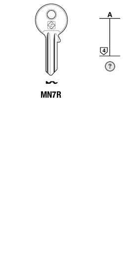 Afbeelding van Silca Cilindersleutel brass MN7R