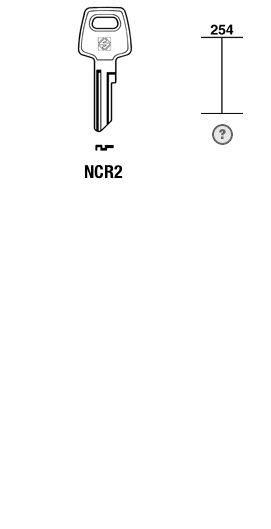 Afbeelding van Silca Cilindersleutel brass NCR2