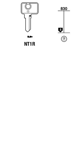 Afbeelding van Silca Cilindersleutel brass NT1R